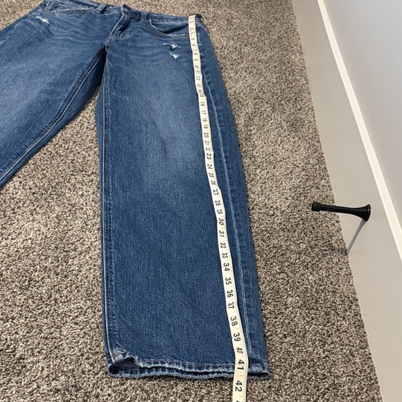 American Eagle Outfitters Super High Rise Baggy Straight Distressed Jeans - Picture 5 of 12